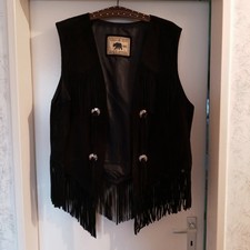 Damen Wildleder-Fransenweste