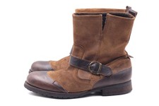 MUSTANG Herren Stiefel Boots EUR 42 UK 8 Braun Echt Leder Schuhe