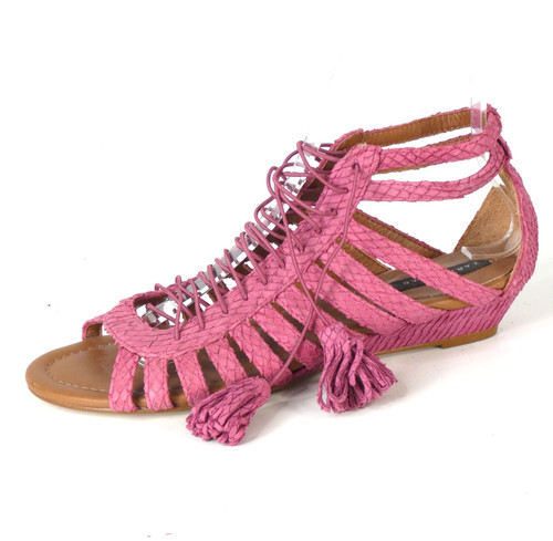 Zara rosa leder gladiator - zara,