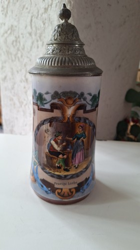 Antiker bierkrug feurige - bierkrug, liebe