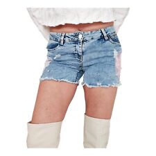 DENIM1982 Sexy Hot Pants Skinny Push Up Jeans Stretch Hose Slim Fransen W29