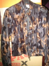 VINTAGE Weste Minikleid Jacke Samtig Kunstpelz braun schwarz EDEL S 36