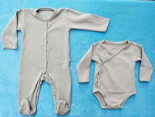 Baby's Only Wickelbody + Strampler mit Fuß Set Gr.62 Dusty Green Schlafanzug