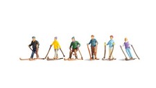 NOCH® Skifahrer, bewegte Figuren für Spur N, ideal für Winter-Dioramen