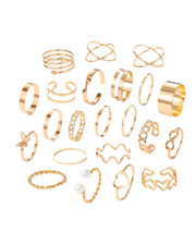 22 Stück Geometrische Ringe