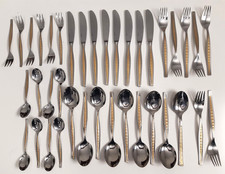 BSF Besteck 60er 70er Jahre mit gold- 38 Teile - #43