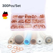 300x Kupferringe Dichtring Sortiment  Set KFZ Ölablaßschrauben Kupfer Dichtungen