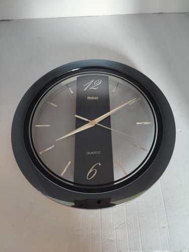 Wanduhr rund schwarz