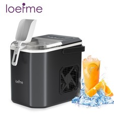 LOEFME Eiswürfelmaschine Eiswürfelbereiter 12kg/Tag Ice Maker 1,2L Wassertank