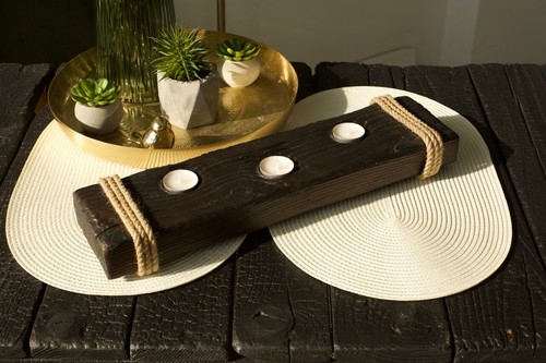 Solid wood handmade candle - solid,