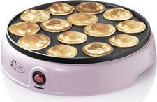 Bestron Poffertjes Maker im Retro Design, Mini Waffel Pfannkuchen Automat, mit