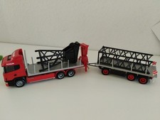 Herpa H0 Scania Rungen Pritschen Hängerzug Unikat Umbau Ladung Hecklade Kran