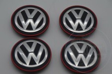 Orig VW Nabenkappe Felgendeckel Nabendeckel chrom rot Ø 65mm/55mm 5G0601171B LYC