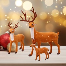 3x/Set Ornament Rentier Hirsch