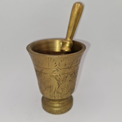 Messing mörser mit pistill - mörser,