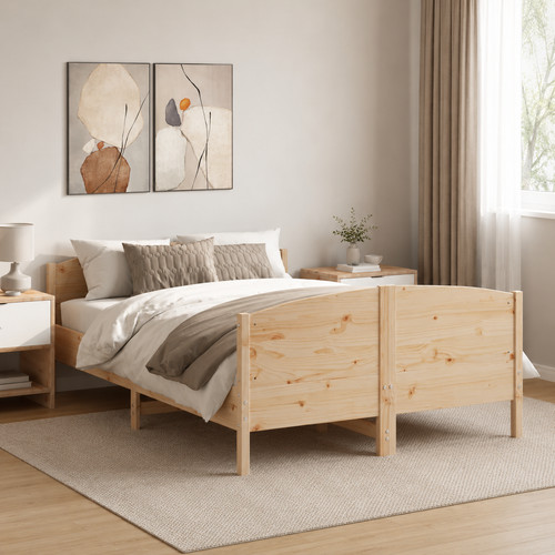 Massivholz bett kiefer natur - kiefer,