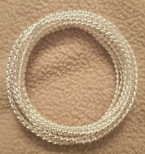 Flacher-Silberdraht 999,9 Fein gekordelt geflochten 2,1mm Durchmesser Massiv NEU