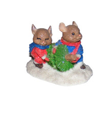 Enesco Weihnachten der Tiere Weihnachtsschmuck Mäuse Weihnachtsbaum Setzkasten