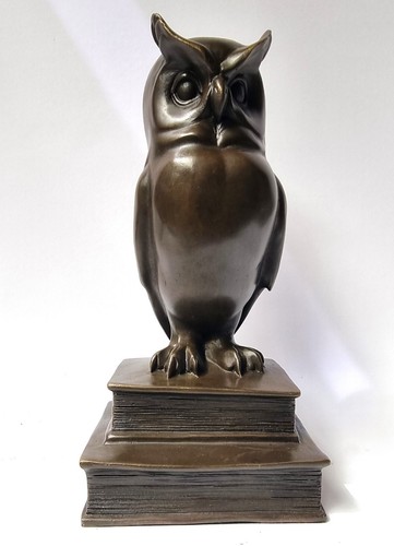 Bronze figur eule vogel - eule, uhu