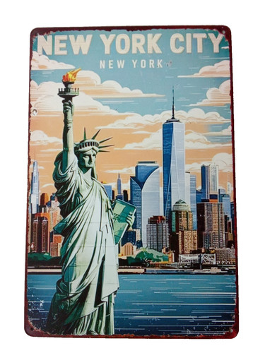 Deko blechschild new york - deko, "new