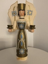 Großer Engel Kerzenhalter RuT GmbH Gahlenz/Sachsen Erzgebirge Volkskunst 37 cm