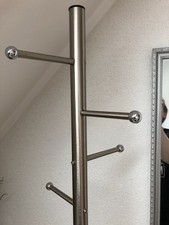 Kleiderständer Garderobe Jackenständer Silber Metall  30 cm x 172 cm Top Zustand