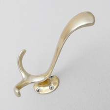 Kleiderhaken Haken Garderobe Aluminium Gold eloxiert 60er Jahre