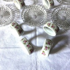 6 Serviettenringe Porzellan