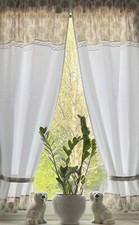 Landhaus Gardine Set 2St weiß