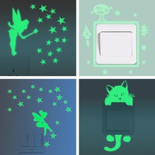 Lichtschalter Umrandung Aufkleber nachts leuchtend Deko Sticker fluoreszierend