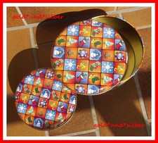 WEIHNACHTEN 2 er Set DOSEN rund PLÄTZCHENDOSEN Keksdosen GEBÄCKDOSEN neuwertig