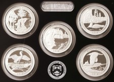 5 x Quarter Dollar USA 900