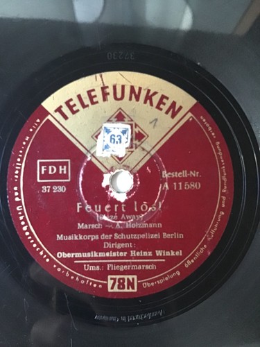 Telefunken schellackplatte - telefunken,