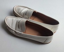 Damen Slipper Pumps Leder  Gr. 41 Weiß  Gebraucht