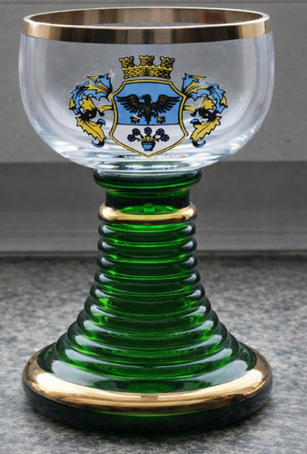 Vintage römerglas mit wappen - römerglas,