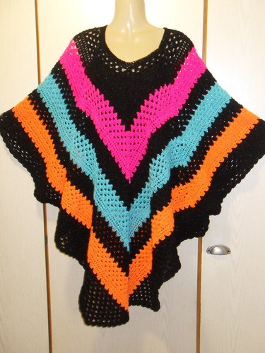 Langer poncho neon fun - poncho,, "neon