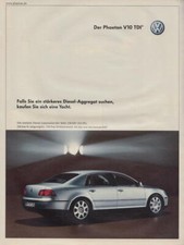 Volkswagen VW Phaeton V10 TDI - Reklame Werbeanzeige Original-Werbung 2003 (3)