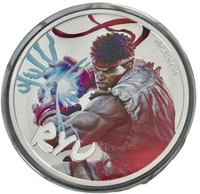 8x 1 Dollar 2022 - Tuvalu - Street Fighter - Ryu - 1 oz Silber in Farbe