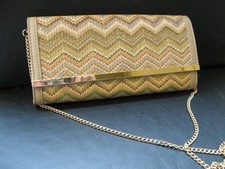Clutch von Hallhuber beige, gold