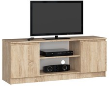TV Schrank AKORD Fernsehkommode 140 cm 2 Türen 2 Ebenen B140xH55xT40 cm