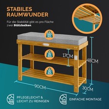 B-Ware Schuhregal mit Sitzfläche 90x33x47 cm Schuhe Regal Möbel Sitzen