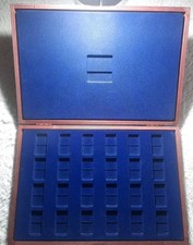 Münzkassette Barrenbox Schatulle aus Holz für 24 Barren