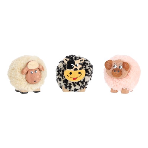 Bommel tiere aus wolle holz - bommel,