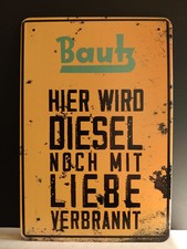 Bautz Traktor Blechschild Oldtimer Trecker Schlepper NEU Diesel Liebe Schild
