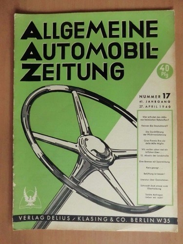 Aaz automobil zeitung 1940 - automobil,