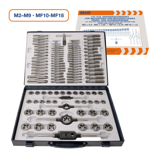 110tlg gewindeschneider set - gewindeschneider, |