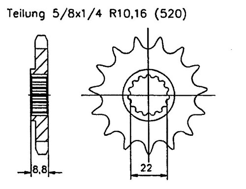 Ritzel für quad - ritzel,