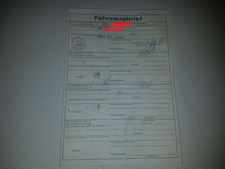 Fahrzeugbrief KFZ Brief 1978 VW T2 Typ 23 9-Sitzer Bus Bulli PKW f.Sammler