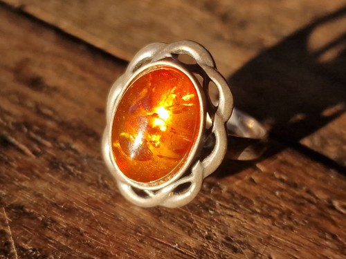 Alter großer bernstein ring - alter,