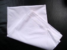 Glattes Bettlaken o. Gummizug,  Tischdecke 1,40 m x 2,20 m  weiß 100% Baumwolle